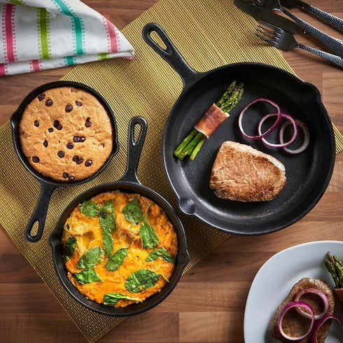 3 Piece Cast Iron Pan Set