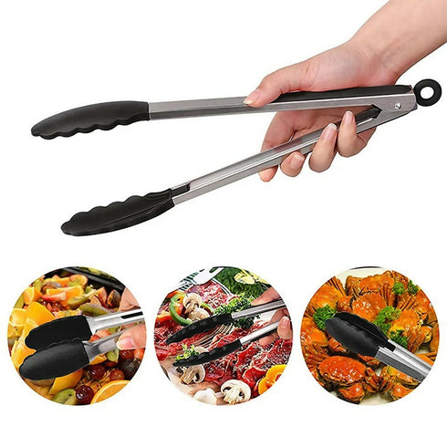 Silicone Non-Slip Food Tong BBQ
