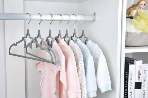 Velvet Baby Clothes Hanger Children’s Coat Kids with Notched Shoulder and Non Slip Design For Newborn to Toddler Clothes