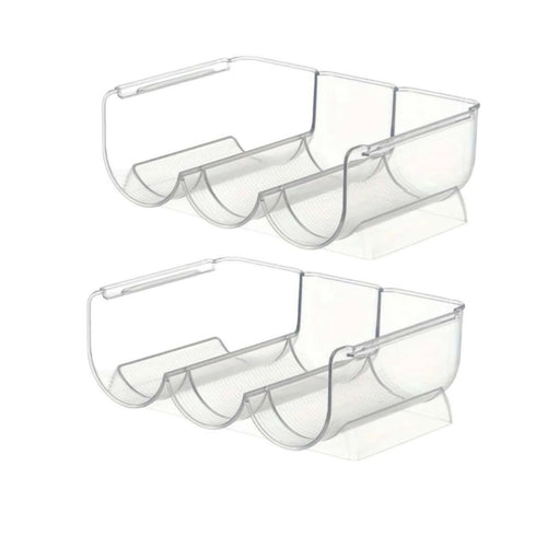 2PCS Stackable Clear Acrylic Refrigerator Wine Holder Bottle Holder