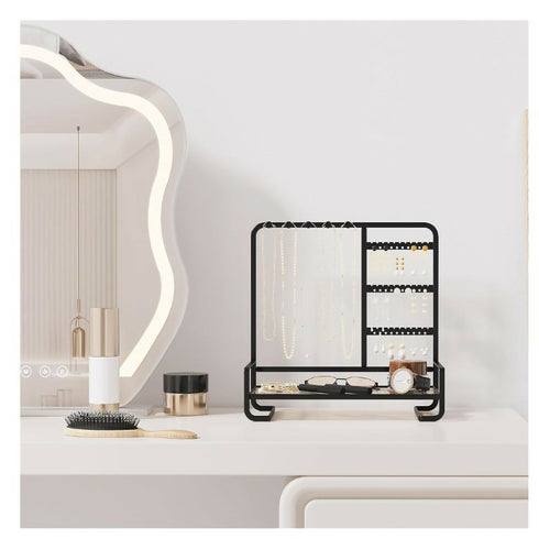 Jewelry Stand with Tray for Necklaces and Rings