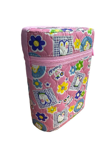 Insulated Plastic Warmer-Double Bottle-Pink