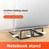 Portable Glasses Shape Folding Aluminum Laptop Cooling Stand - Black