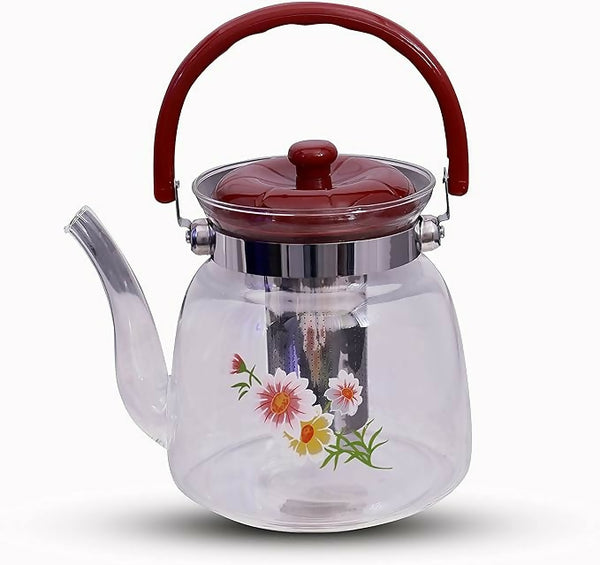Glass Tea Pot With Removable Stainless Steel Infuser
