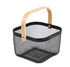 Storage Basket with Wooden Handle