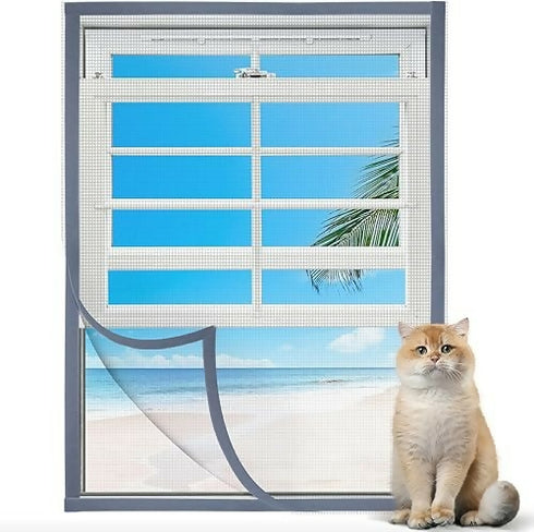 Magnetic Window Screen -Grey