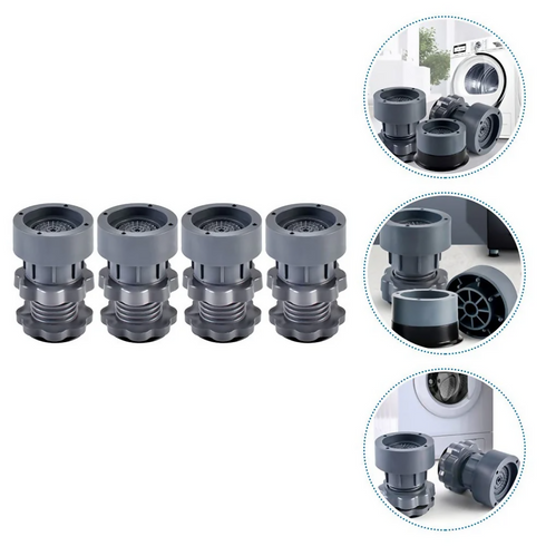 4 Adjustable Legs Multifunctional Shock Absorbing Pad for Enhanced Stability Anti-Slip Rubber Pads for Washing Machine