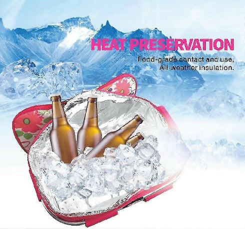 Outdoor Picnic Basket Portable Folding Storage Insulation Bag Pack Of 2