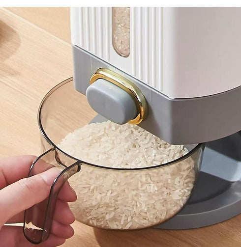 10KG Large Cereal Storage Container Pantry Dry Food Box with Measuring Cup