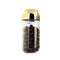 Round Glass Kitchen Food Grade Gold Plated Airtight Sealed Glass Storage Jar