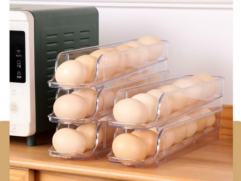 Rolling egg box 2 tier