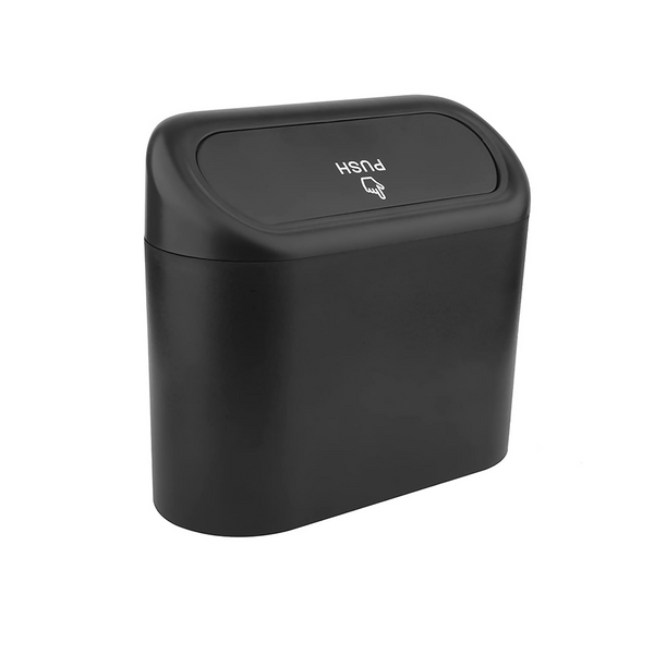 Mini Car Accessories Dustbin Organizer Trash Can - Black