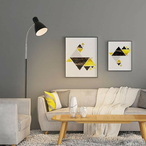 Metal Standing Lamp Floor Lamp with Adjustable Gooseneck with Flexible Arm