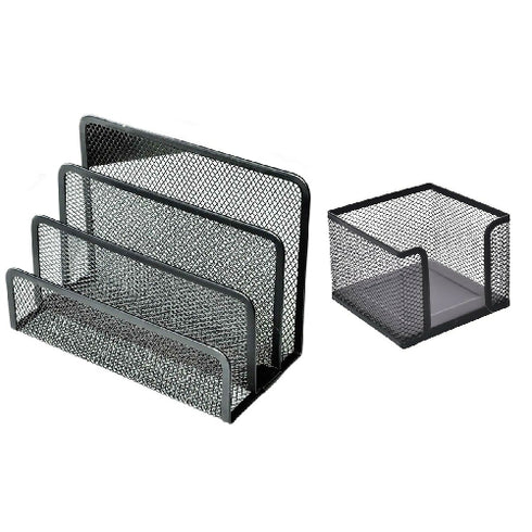 Modern Mesh Desktop Stationary and Book Organizer Set