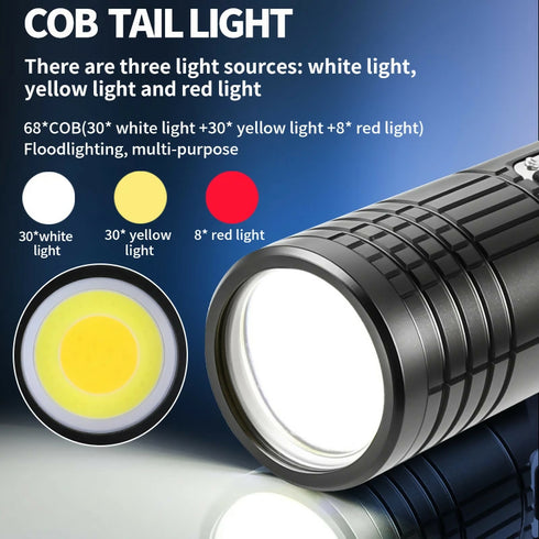 Tactical Flashlight with Detachable Handle, Black