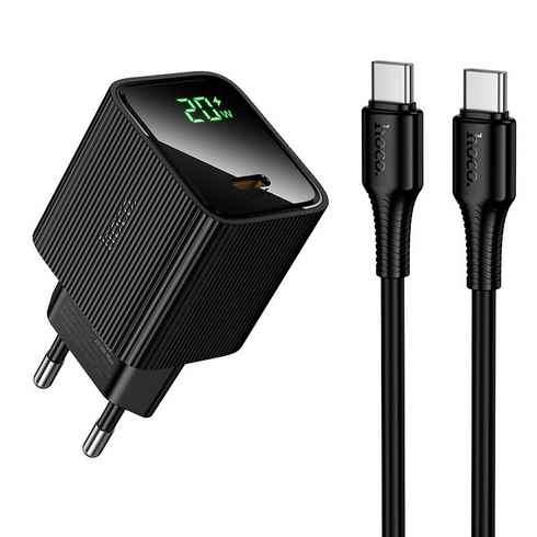 HOCO Single USB-C Fast Wall Charger Set