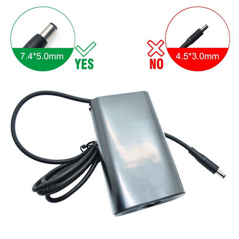 Laptop Charger Compatible with Del (7.4 x 5.0mm) - 90W 19.5V 4.62A