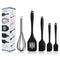 Silicone Cooking Utensils of 5 Pieces - Black