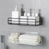 Bathroom Shelf Corner Shower Caddy Adhesive No Drilling Iron Kitchen Shelf Seasoning Bottles Holde Storage Rack