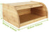 Natural Roll Top Bamboo Wood Bread Box