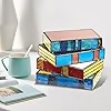 Stained Glass Stacked Books Lamp, Reading Nook Lighting Vintage Table Lamp, for Home