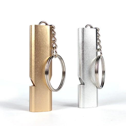 Double Pipe High Decibel Outdoor Camping Hiking Survival Whistle Pak Of 2