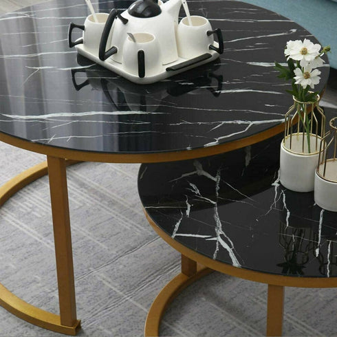 Drew Marble Top Nesting Coffee Tables