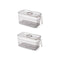 2 Pack Plastic Food Storage Produce Containers with Lid for Fridge - Transparent