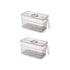 2 Pack Plastic Food Storage Produce Containers with Lid for Fridge - Transparent