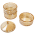 Candy jar with lid, amber glass