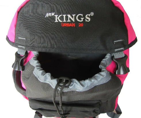 New Kings School Back Pack-Black and Red