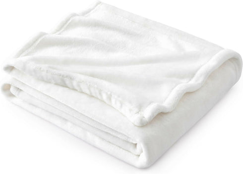 Portable Lightweight Plain Fleece Throw Blanket