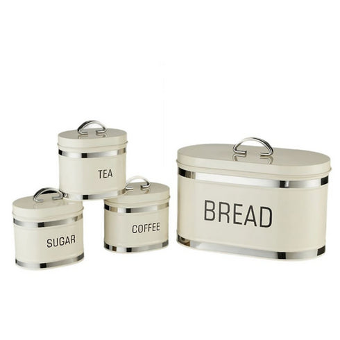Loaf Bread Bin and Coffee Sugar Tea Canister Set