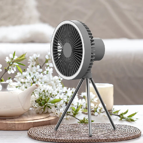 Portable Rechargeable Folding Tripod Fan
