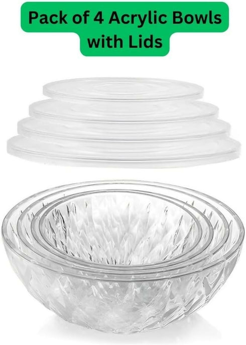 Salad Bowls with Lids 4pc Set