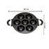Multipurpose Nonstick Baking Mold Pan Seven Holes with Glass Cover