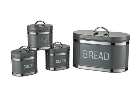 Loaf Bread Bin and Coffee Sugar Tea Canister Set