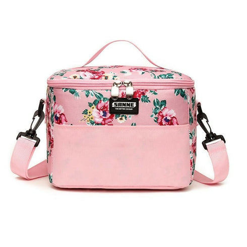 Floral Insulated Lunch Bag - Pink