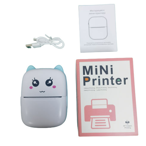 Mini Printer Portable, Inkless Sticker printer with 8 Rolls