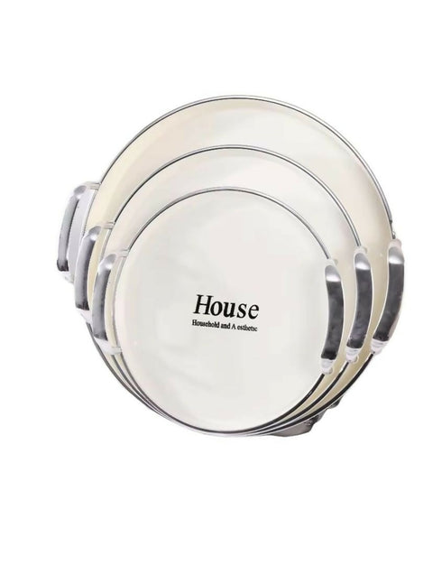 3 Piece round Modern Multipurpose Tray Set-grey