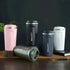 Hot &Cold Insulated Flask Temp display Travel Coffee Mug No leak - Blue and Pink