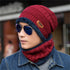 Mens Winter Beanie Hat Scarf Set
