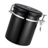 1500ML Stainless Steel Coffee Storage Canister - Black
