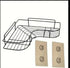 Bathroom Corner Rack Corner Black - No Drill - Set of 2