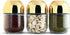 Round Glass Kitchen Food Grade Gold Plated Plastic Lid Airtight Sealed Glass Storage Jar