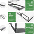 Portable Glasses Shape Folding Aluminum Laptop Cooling Stand - Black