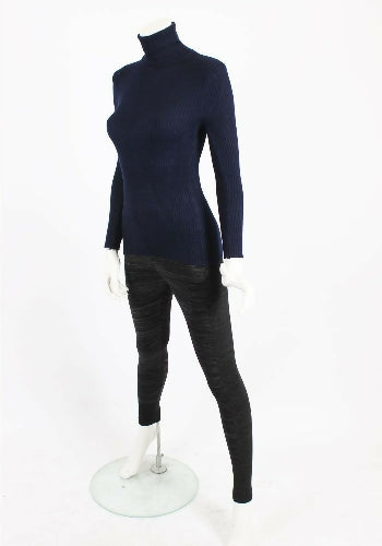 Ladies Long Sleeve Polo Neck-Large