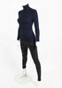 Ladies Long Sleeve Polo Neck-Large
