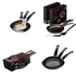 Portable 3-Piece Carbon Steel Cookware Set with Wood Hand Grip Soup Pot Frying Pan & Kettle-Dishwasher & Oven Safe