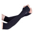 Let's Slim Arm Sleeves UV Sun Protection Arm Cover Sleeves - Black